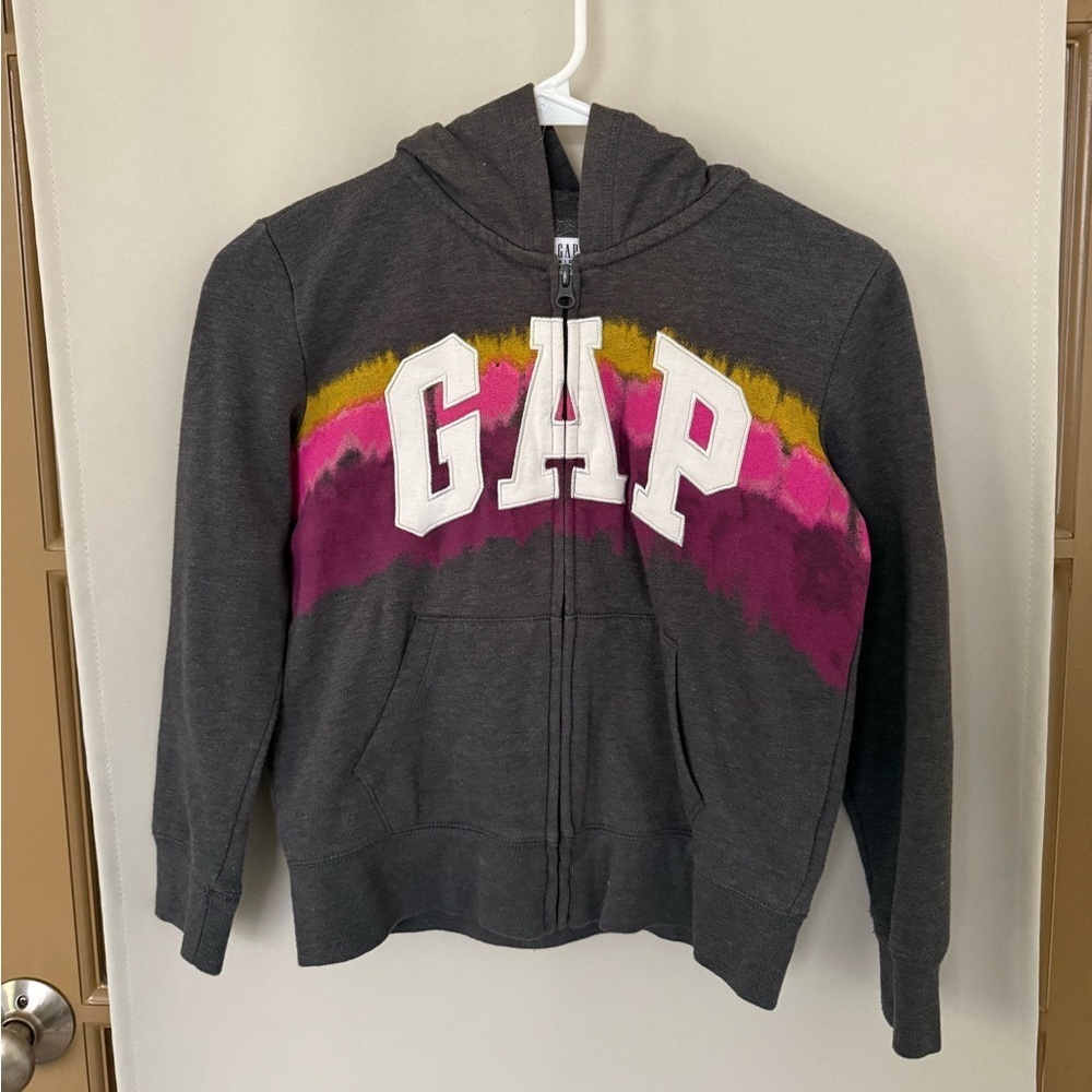 Gap Kids Girls Large Grey Full Zip Up Hoodie Sweatshirt